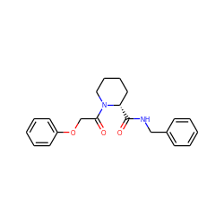 O=C(NCc1ccccc1)[C@H]1CCCCN1C(=O)COc1ccccc1 ZINC000299859373