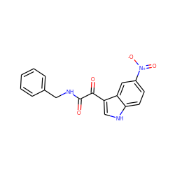 O=C(NCc1ccccc1)C(=O)c1c[nH]c2ccc([N+](=O)[O-])cc12 ZINC000013685539