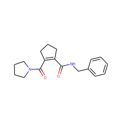 O=C(NCc1ccccc1)C1=C(C(=O)N2CCCC2)CCC1 ZINC000013584689