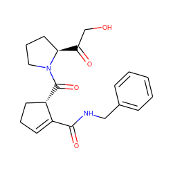 O=C(NCc1ccccc1)C1=CCC[C@@H]1C(=O)N1CCC[C@H]1C(=O)CO ZINC000013584667