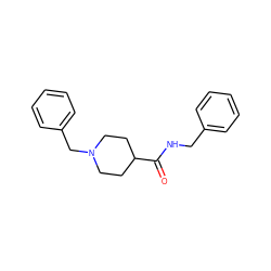 O=C(NCc1ccccc1)C1CCN(Cc2ccccc2)CC1 ZINC000016396246