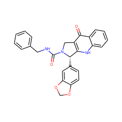 O=C(NCc1ccccc1)N1Cc2c([nH]c3ccccc3c2=O)[C@@H]1c1ccc2c(c1)OCO2 ZINC000013559279