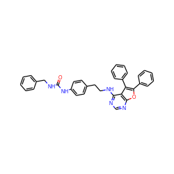 O=C(NCc1ccccc1)Nc1ccc(CCNc2ncnc3oc(-c4ccccc4)c(-c4ccccc4)c23)cc1 ZINC000096272633