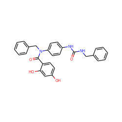 O=C(NCc1ccccc1)Nc1ccc(N(Cc2ccccc2)C(=O)c2ccc(O)cc2O)cc1 ZINC000653667731