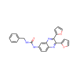 O=C(NCc1ccccc1)Nc1ccc2nc(-c3ccco3)c(-c3ccco3)nc2c1 ZINC000066136551