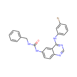 O=C(NCc1ccccc1)Nc1ccc2ncnc(Nc3cccc(Br)c3)c2c1 ZINC001772621382