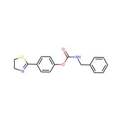 O=C(NCc1ccccc1)Oc1ccc(C2=NCCS2)cc1 ZINC000043025091