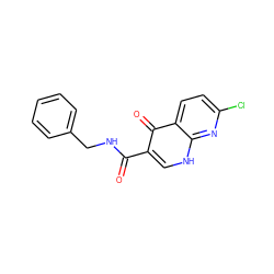 O=C(NCc1ccccc1)c1c[nH]c2nc(Cl)ccc2c1=O ZINC000028526115