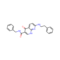 O=C(NCc1ccccc1)c1c[nH]c2nc(NCCc3ccccc3)ccc2c1=O ZINC000028526295