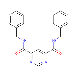 O=C(NCc1ccccc1)c1cc(C(=O)NCc2ccccc2)ncn1 ZINC000000014574