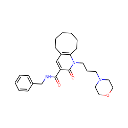 O=C(NCc1ccccc1)c1cc2c(n(CCCN3CCOCC3)c1=O)CCCCCC2 ZINC000096929213