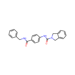 O=C(NCc1ccccc1)c1ccc(NC(=O)N2Cc3ccccc3C2)cc1 ZINC000106323440