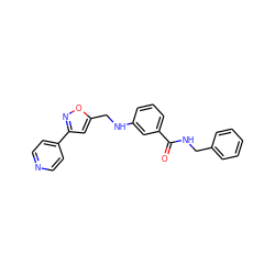 O=C(NCc1ccccc1)c1cccc(NCc2cc(-c3ccncc3)no2)c1 ZINC001772643498