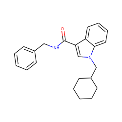 O=C(NCc1ccccc1)c1cn(CC2CCCCC2)c2ccccc12 ZINC000299823860