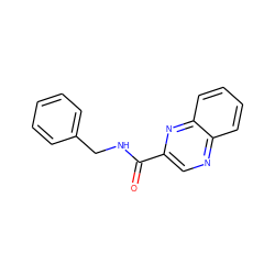 O=C(NCc1ccccc1)c1cnc2ccccc2n1 ZINC000005176441