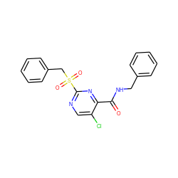 O=C(NCc1ccccc1)c1nc(S(=O)(=O)Cc2ccccc2)ncc1Cl ZINC000006748080