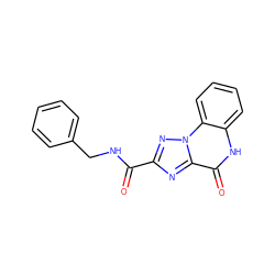 O=C(NCc1ccccc1)c1nc2c(=O)[nH]c3ccccc3n2n1 ZINC000013677450