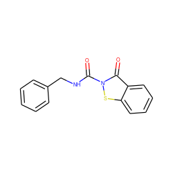 O=C(NCc1ccccc1)n1sc2ccccc2c1=O ZINC000066147759