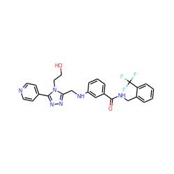 O=C(NCc1ccccc1C(F)(F)F)c1cccc(NCc2nnc(-c3ccncc3)n2CCO)c1 ZINC001772657095