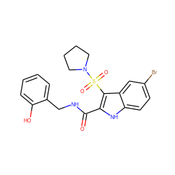 O=C(NCc1ccccc1O)c1[nH]c2ccc(Br)cc2c1S(=O)(=O)N1CCCC1 ZINC000029038982