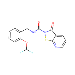 O=C(NCc1ccccc1OC(F)F)n1sc2ncccc2c1=O ZINC000169711337