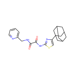 O=C(NCc1ccccn1)C(=O)Nc1nc(C23CC4CC(CC(C4)C2)C3)cs1 ZINC000008974745