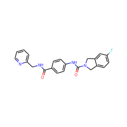 O=C(NCc1ccccn1)c1ccc(NC(=O)N2Cc3ccc(F)cc3C2)cc1 ZINC000166467131