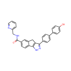 O=C(NCc1ccccn1)c1ccc2c(c1)Cc1c(-c3ccc(-c4ccc(O)cc4)cc3)n[nH]c1-2 ZINC000028822257