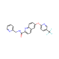 O=C(NCc1ccccn1)c1ccc2cc(Oc3ccc(C(F)(F)F)cn3)ccc2n1 ZINC001772627421