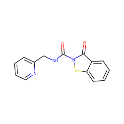 O=C(NCc1ccccn1)n1sc2ccccc2c1=O ZINC000169311116