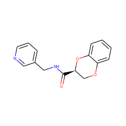 O=C(NCc1cccnc1)[C@@H]1COc2ccccc2O1 ZINC000000452753