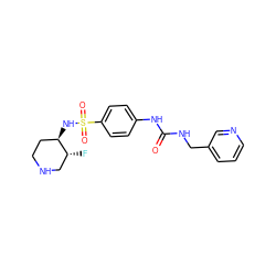 O=C(NCc1cccnc1)Nc1ccc(S(=O)(=O)N[C@@H]2CCNC[C@H]2F)cc1 ZINC000096271676