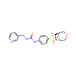 O=C(NCc1cccnc1)Nc1ccc(S(=O)(=O)N2[C@H]3CC[C@H]2COC3)cc1 ZINC000101683563