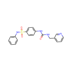 O=C(NCc1cccnc1)Nc1ccc(S(=O)(=O)Nc2ccccc2)cc1 ZINC000096271379