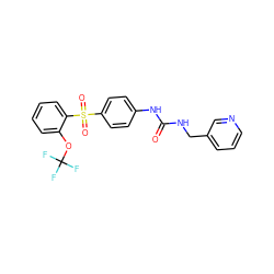 O=C(NCc1cccnc1)Nc1ccc(S(=O)(=O)c2ccccc2OC(F)(F)F)cc1 ZINC000096283429