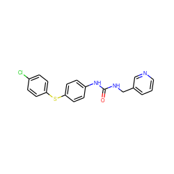 O=C(NCc1cccnc1)Nc1ccc(Sc2ccc(Cl)cc2)cc1 ZINC000057766416