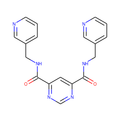 O=C(NCc1cccnc1)c1cc(C(=O)NCc2cccnc2)ncn1 ZINC000012504499