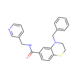 O=C(NCc1cccnc1)c1ccc2c(c1)N(Cc1ccccc1)CCS2 ZINC000004907746