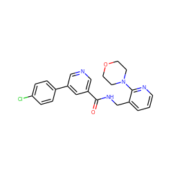 O=C(NCc1cccnc1N1CCOCC1)c1cncc(-c2ccc(Cl)cc2)c1 ZINC000064512275