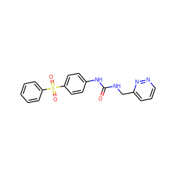 O=C(NCc1cccnn1)Nc1ccc(S(=O)(=O)c2ccccc2)cc1 ZINC000096271695