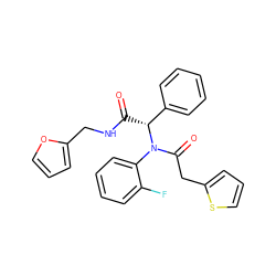 O=C(NCc1ccco1)[C@H](c1ccccc1)N(C(=O)Cc1cccs1)c1ccccc1F ZINC000001376705