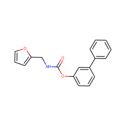 O=C(NCc1ccco1)Oc1cccc(-c2ccccc2)c1 ZINC000040835703