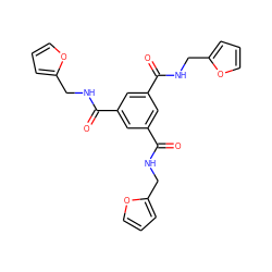 O=C(NCc1ccco1)c1cc(C(=O)NCc2ccco2)cc(C(=O)NCc2ccco2)c1 ZINC000001113805