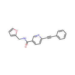 O=C(NCc1ccco1)c1ccc(C#Cc2ccccc2)nc1 ZINC000042920818