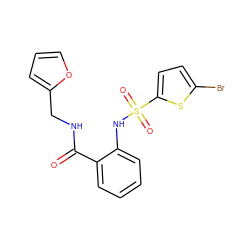 O=C(NCc1ccco1)c1ccccc1NS(=O)(=O)c1ccc(Br)s1 ZINC000000665735