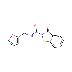 O=C(NCc1ccco1)n1sc2ccccc2c1=O ZINC000169311118