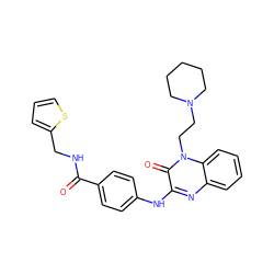 O=C(NCc1cccs1)c1ccc(Nc2nc3ccccc3n(CCN3CCCCC3)c2=O)cc1 ZINC000028526705