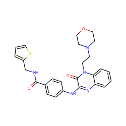 O=C(NCc1cccs1)c1ccc(Nc2nc3ccccc3n(CCN3CCOCC3)c2=O)cc1 ZINC000028524686