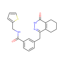 O=C(NCc1cccs1)c1cccc(Cc2n[nH]c(=O)c3c2CCCC3)c1 ZINC000168336119