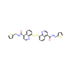 O=C(NCc1cccs1)c1ccnc2c(SSc3cccc4c(C(=O)NCc5cccs5)ccnc34)cccc12 ZINC001772650674